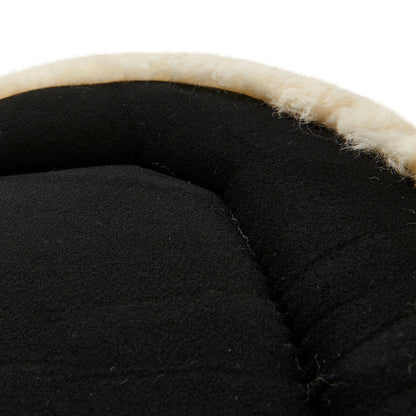 Compensador MF-S WFS con gamuza de oveja posterior, gel hexagonal, alza delantera Acavallo - Negro