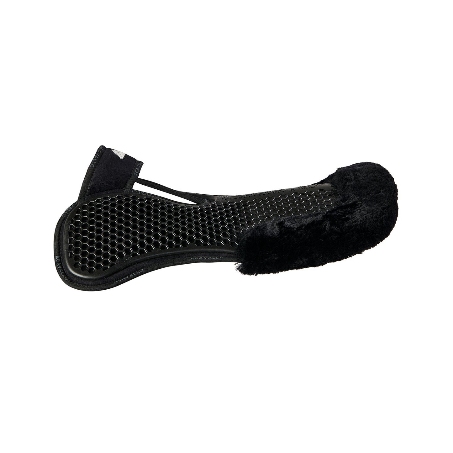 Compensador MF-S WFS con gamuza de oveja posterior, gel hexagonal, alza delantera Acavallo - Negro