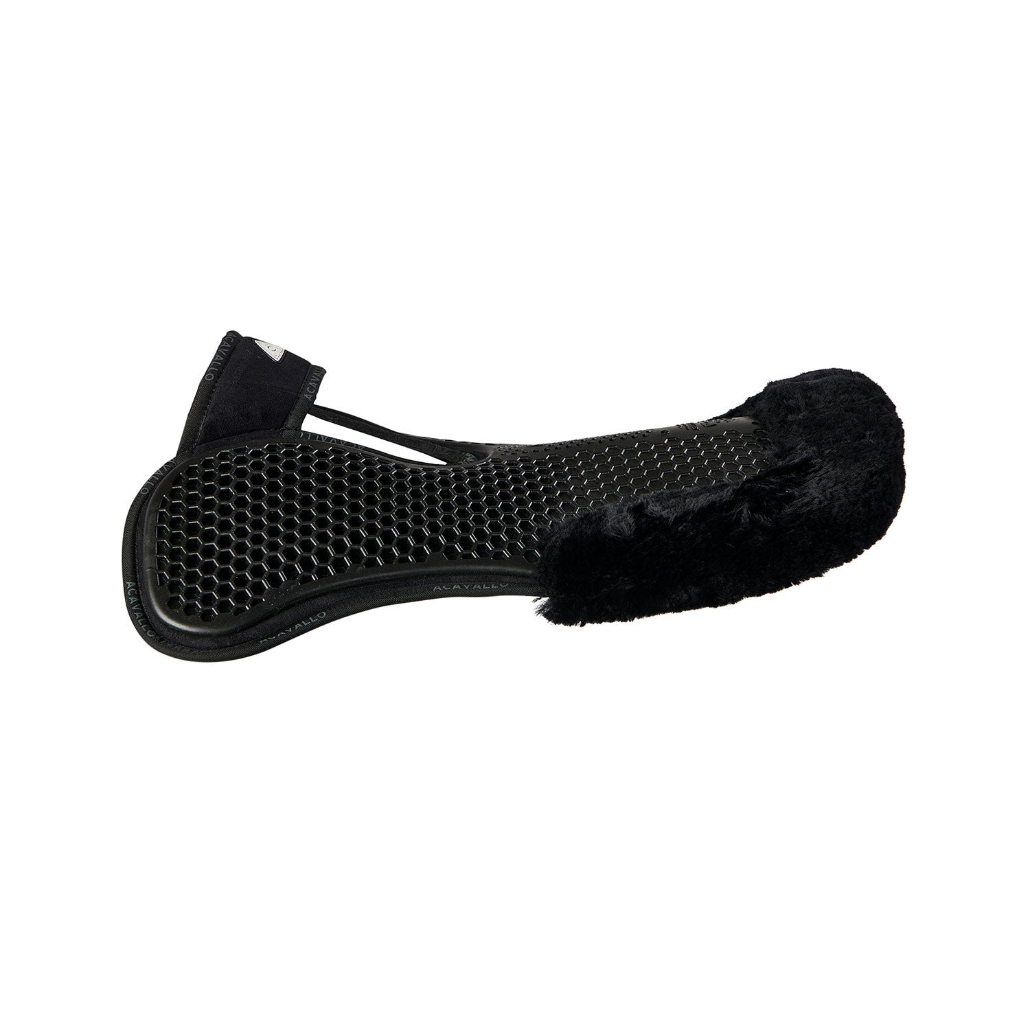 Compensador MF-S WFS con gamuza de oveja posterior, gel hexagonal, alza delantera Acavallo - Negro