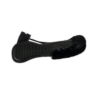 Compensador MF-S WFS con gamuza de oveja posterior, gel hexagonal, alza delantera Acavallo - Negro
