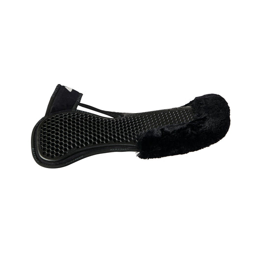 Compensador MF-S WFS con gamuza de oveja posterior, gel hexagonal, alza delantera Acavallo - Negro