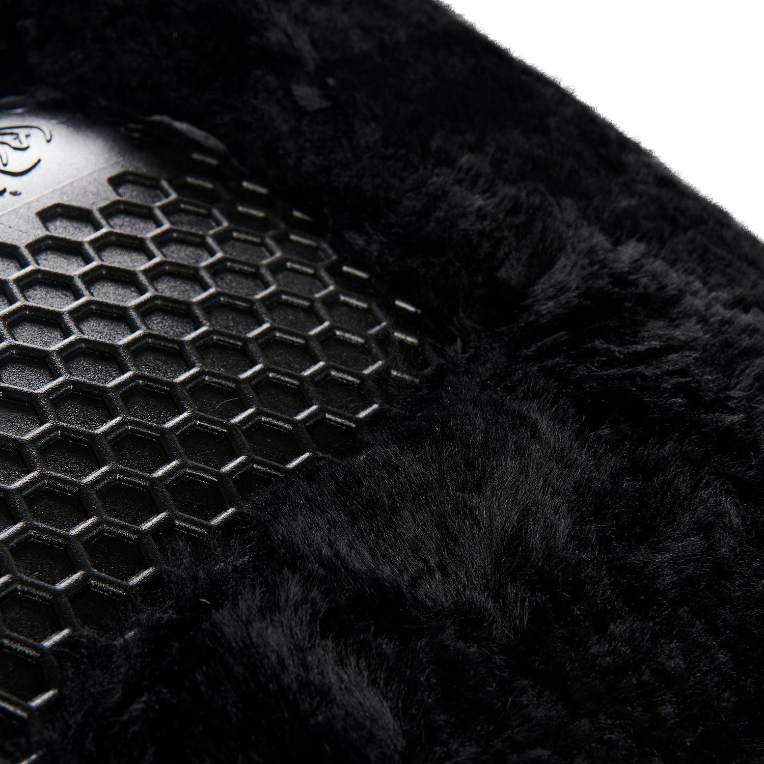 Compensador MF-S WFS con gamuza de oveja posterior, gel hexagonal, alza delantera Acavallo - Negro