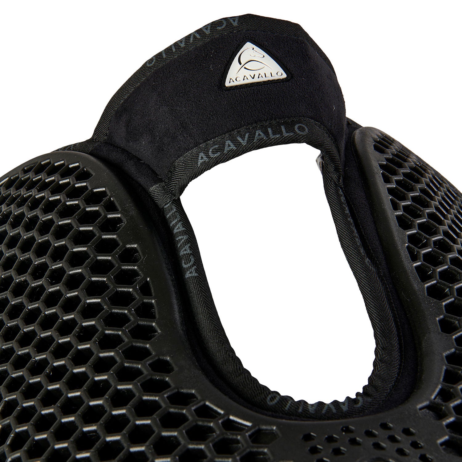 Compensador MF-S WFS con gamuza de oveja posterior, gel hexagonal, alza delantera Acavallo - Negro