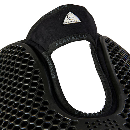 Compensador MF-S WFS con gamuza de oveja posterior, gel hexagonal, alza delantera Acavallo - Negro