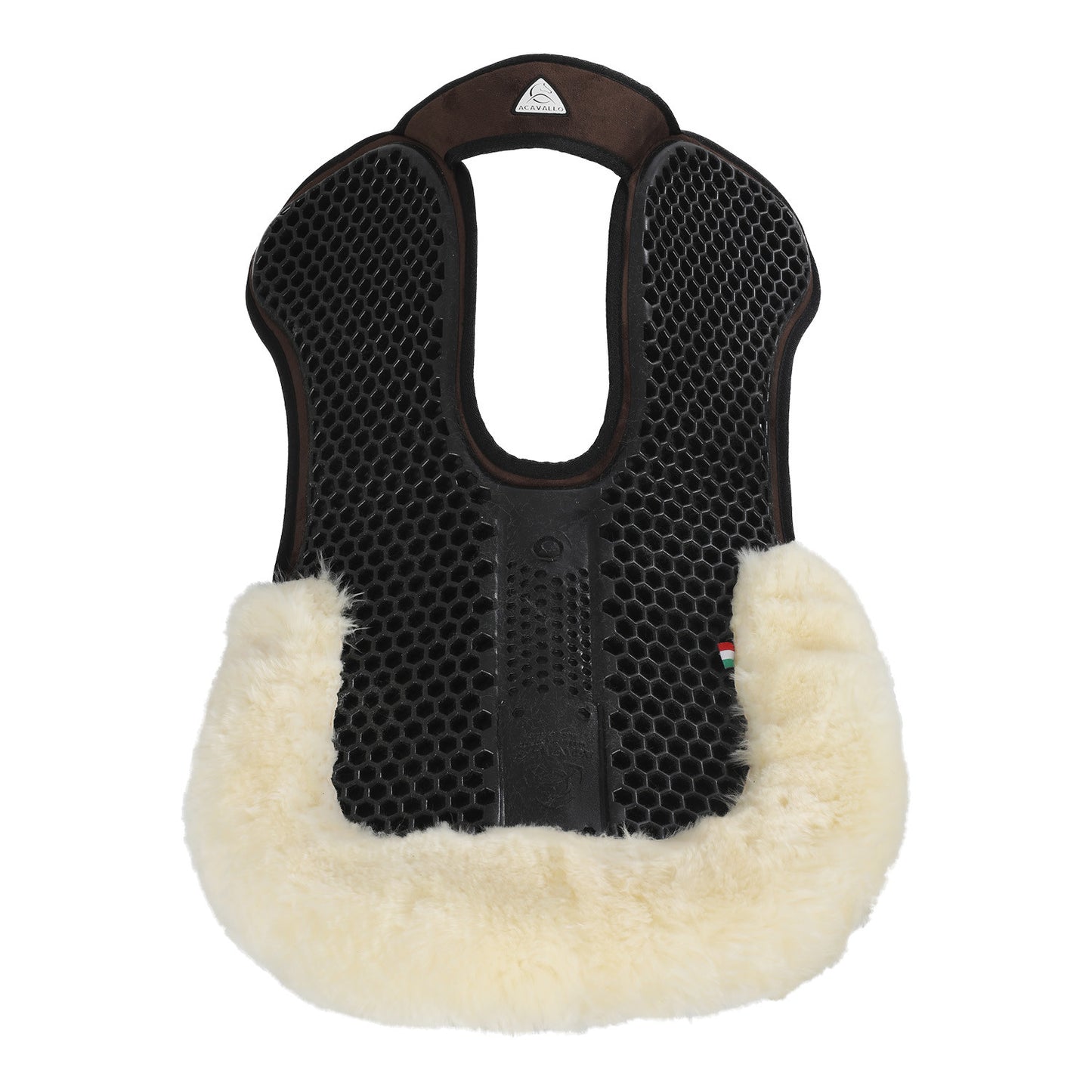 Compensador SP WFS con gamuza de oveja trasera gel Hexagonal Flat Acavallo - Marrón
