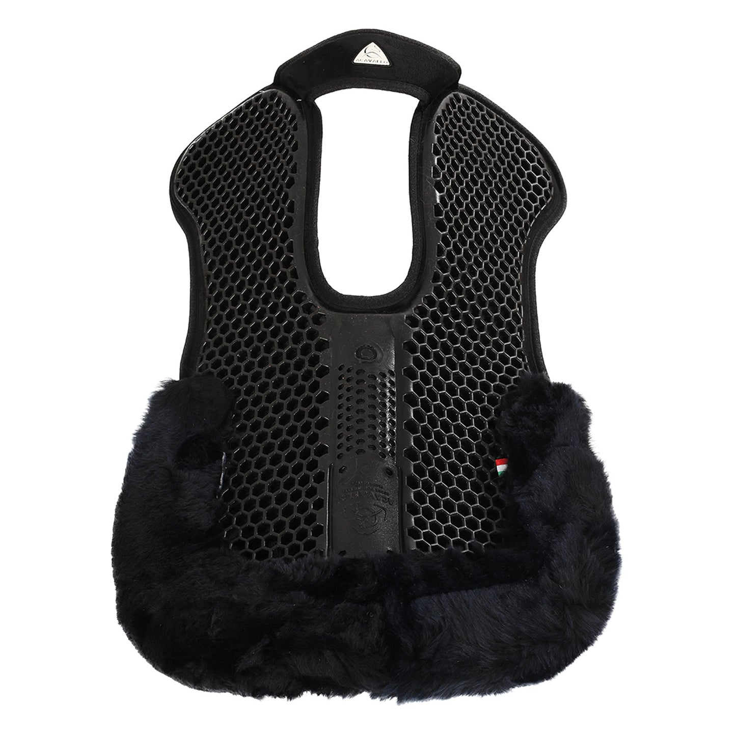 Compensador SP WFS con gamuza de oveja trasera gel Hexagonal Flat Acavallo - Negro