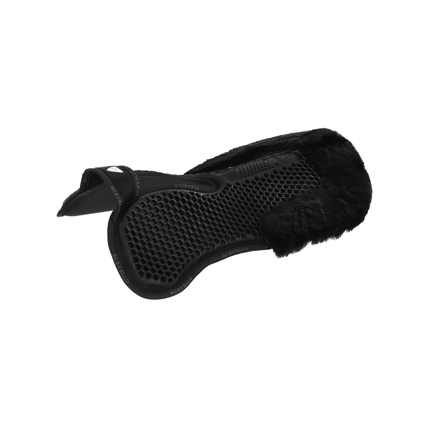 Compensador MF-S Wfs gamuza cordero trasero gel hexagonal plano Acavallo - Negro