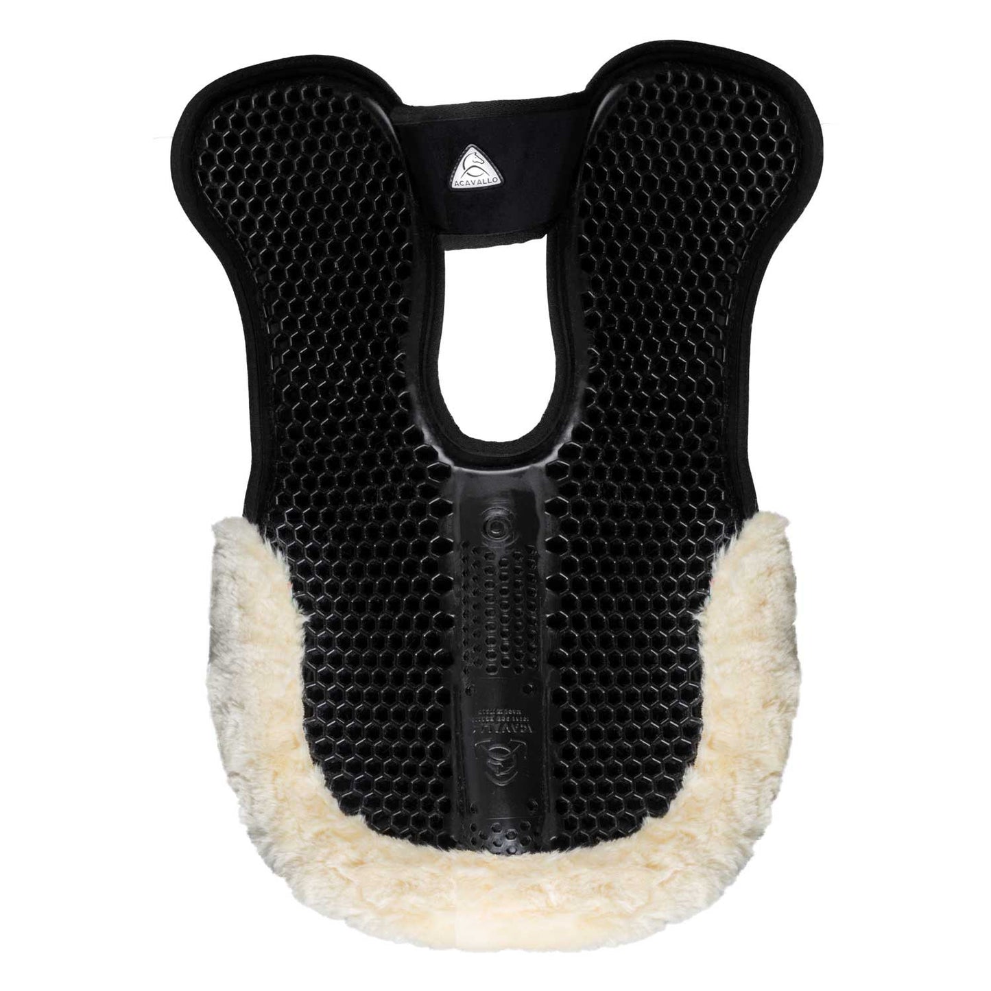 Compensador MF-S WFS con gamuza de oveja en la parte trasera, gel hexagonal, alza delantera Acavallo - Negro
