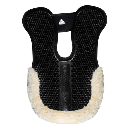 Compensador MF-S WFS con gamuza de oveja en la parte trasera, gel hexagonal, alza delantera Acavallo - Negro