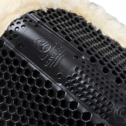 Compensador MF-S WFS con gamuza de oveja en la parte trasera, gel hexagonal, alza delantera Acavallo - Negro