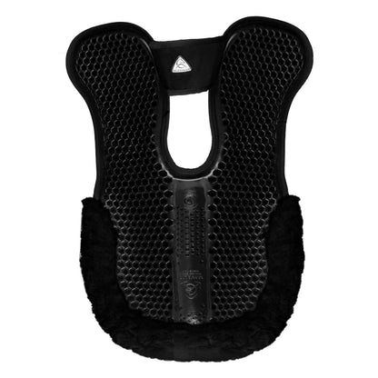 Compensador MF-S WFS con gamuza de oveja en la parte trasera, gel hexagonal, alza delantera Acavallo - Negro