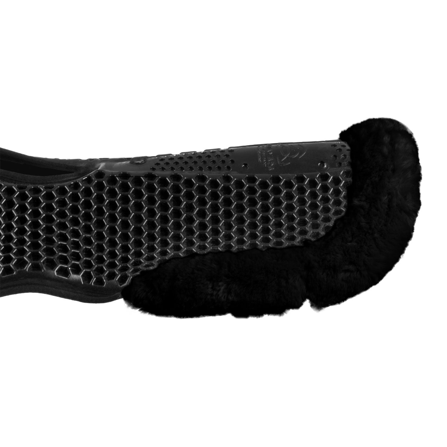 Compensador MF-S WFS con gamuza de oveja en la parte trasera, gel hexagonal, alza delantera Acavallo - Negro