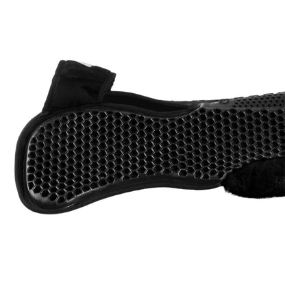 Compensador MF-S WFS con gamuza de oveja en la parte trasera, gel hexagonal, alza delantera Acavallo - Negro