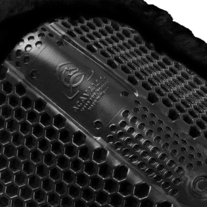 Compensador MF-S WFS con gamuza de oveja en la parte trasera, gel hexagonal, alza delantera Acavallo - Negro