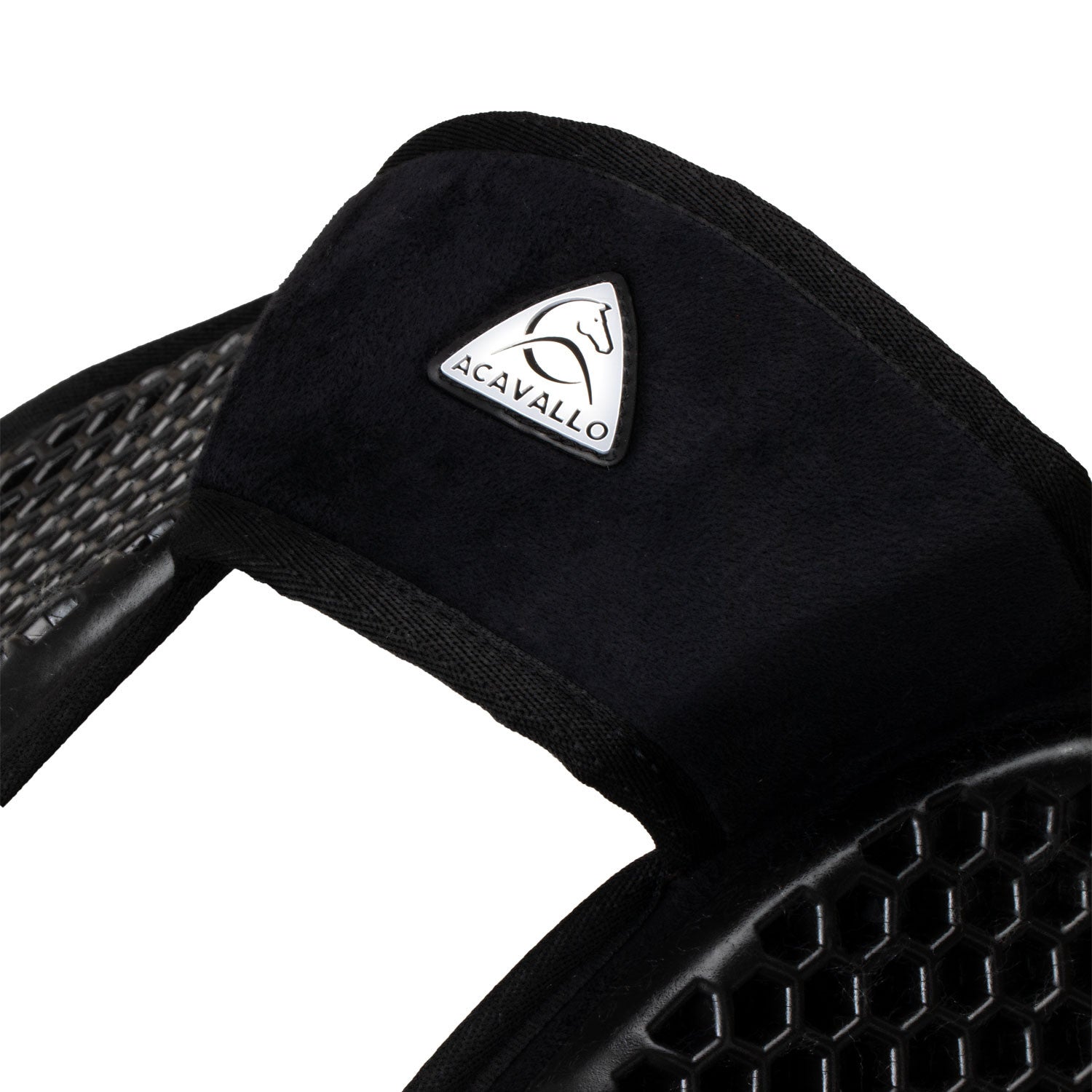Compensador MF-S WFS con gamuza de oveja en la parte trasera, gel hexagonal, alza delantera Acavallo - Negro
