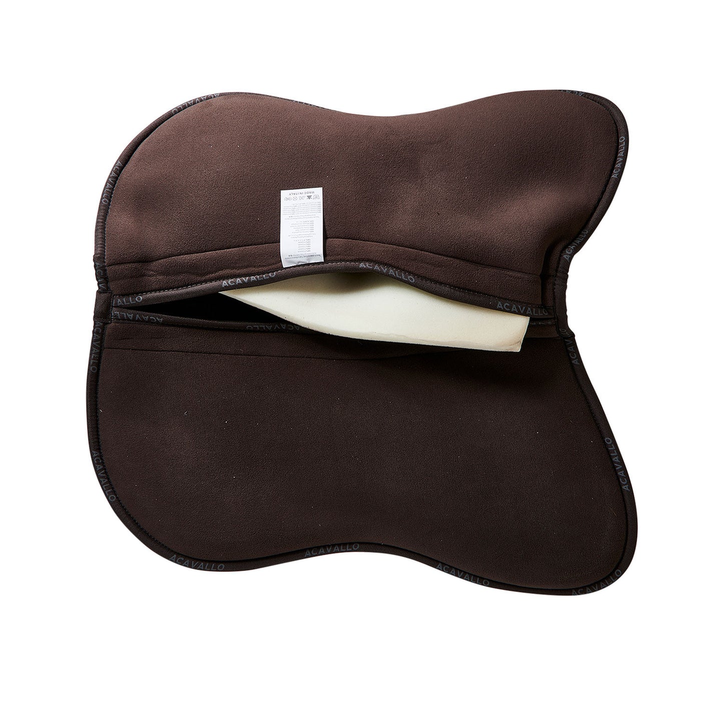 Compensador MF HPS cw-cs gamuza gel grip flat bolsillo configurable Acavallo - Marrón