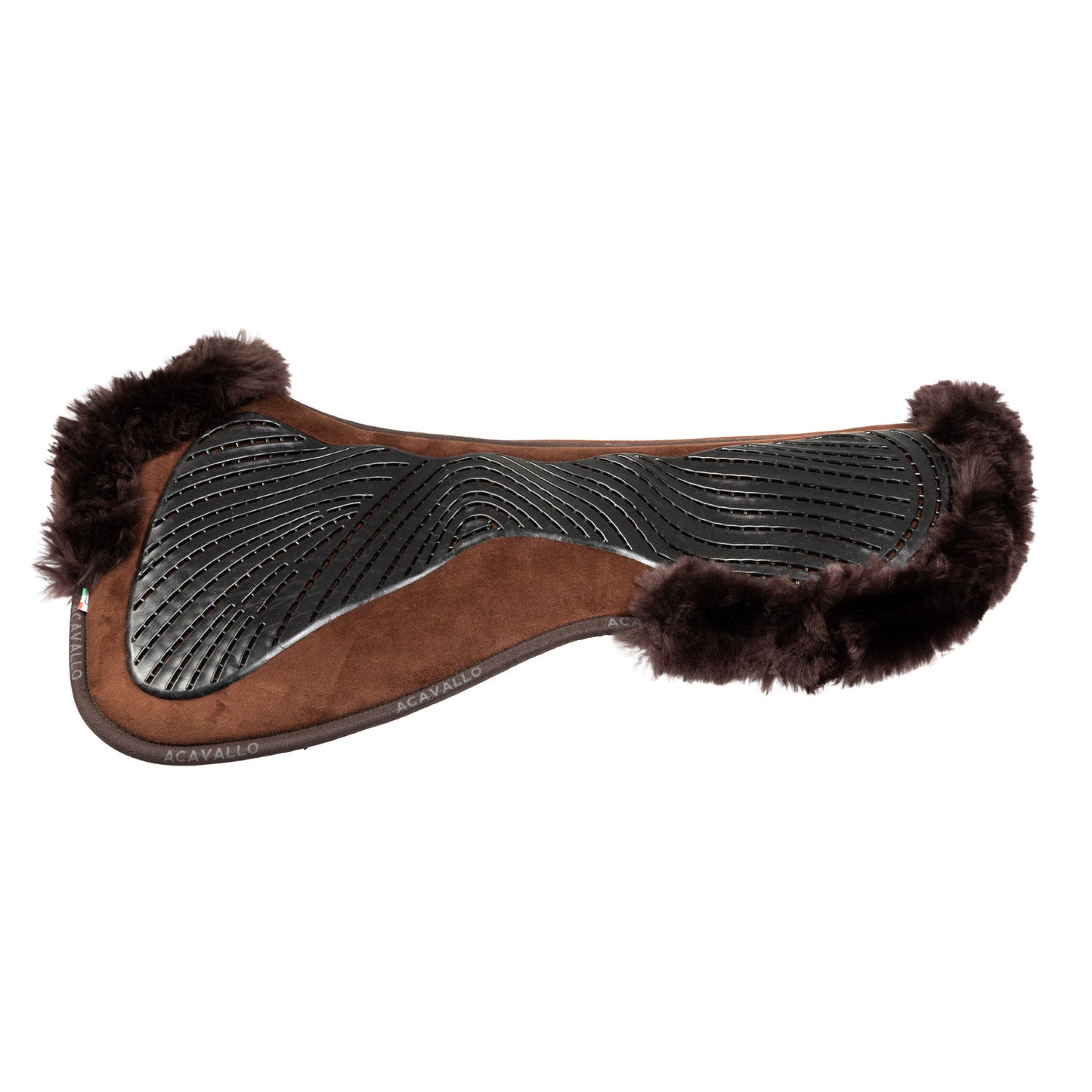 Compensador dressage MF-S JCCS-S CW-CS gamuza oveja cut-out grip gel flat Acavallo - Marrón