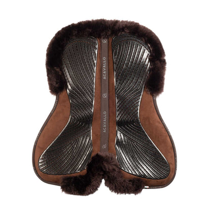 Compensador dressage MF-S JCCS-S CW-CS gamuza oveja cut-out grip gel flat Acavallo - Marrón