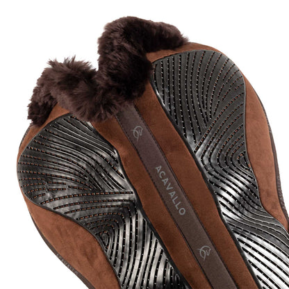 Compensador dressage MF-S JCCS-S CW-CS gamuza oveja cut-out grip gel flat Acavallo - Marrón