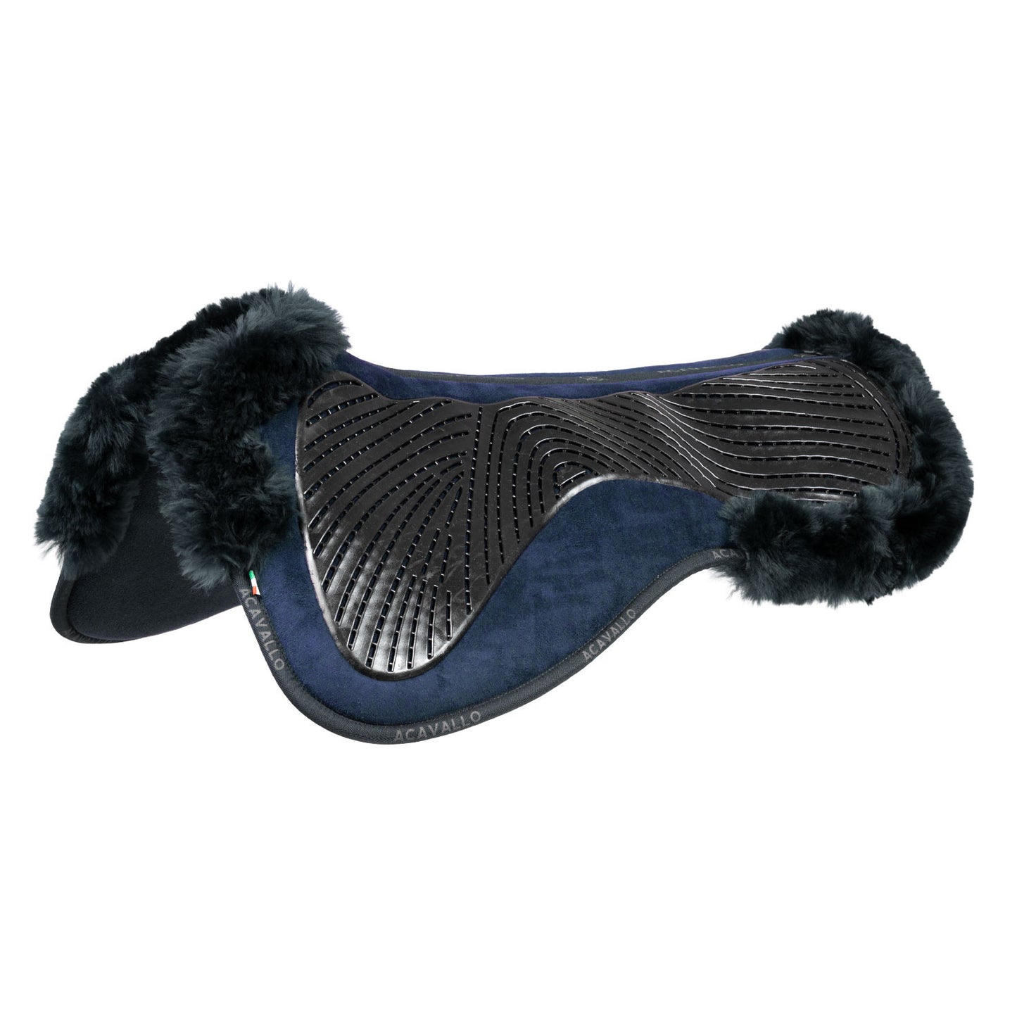 Compensador dressage MF-S JCCS-S CW-CS gamuza oveja cut-out grip gel flat Acavallo - Azul