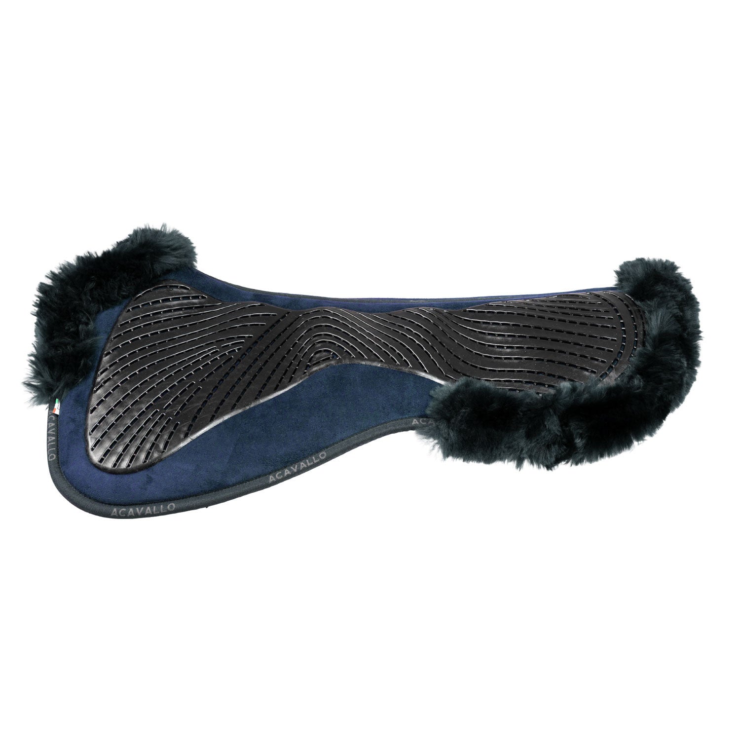 Compensador dressage MF-S JCCS-S CW-CS gamuza oveja cut-out grip gel flat Acavallo - Azul