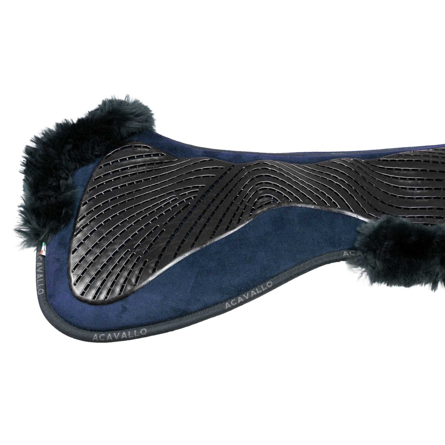 Compensador dressage MF-S JCCS-S CW-CS gamuza oveja cut-out grip gel flat Acavallo - Azul