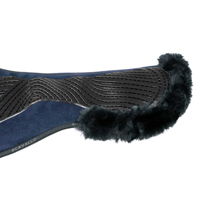 Compensador dressage MF-S JCCS-S CW-CS gamuza oveja cut-out grip gel flat Acavallo - Azul