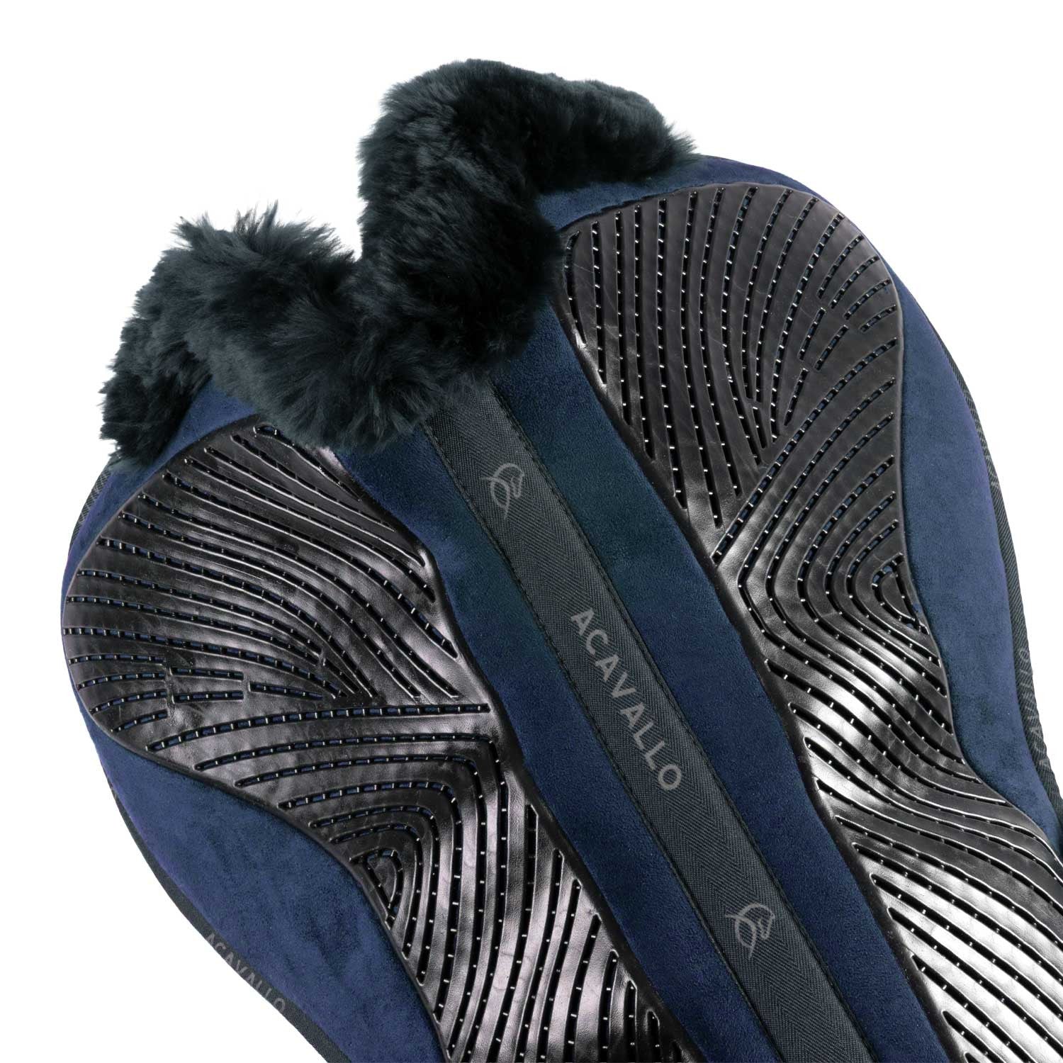 Compensador dressage MF-S JCCS-S CW-CS gamuza oveja cut-out grip gel flat Acavallo - Azul