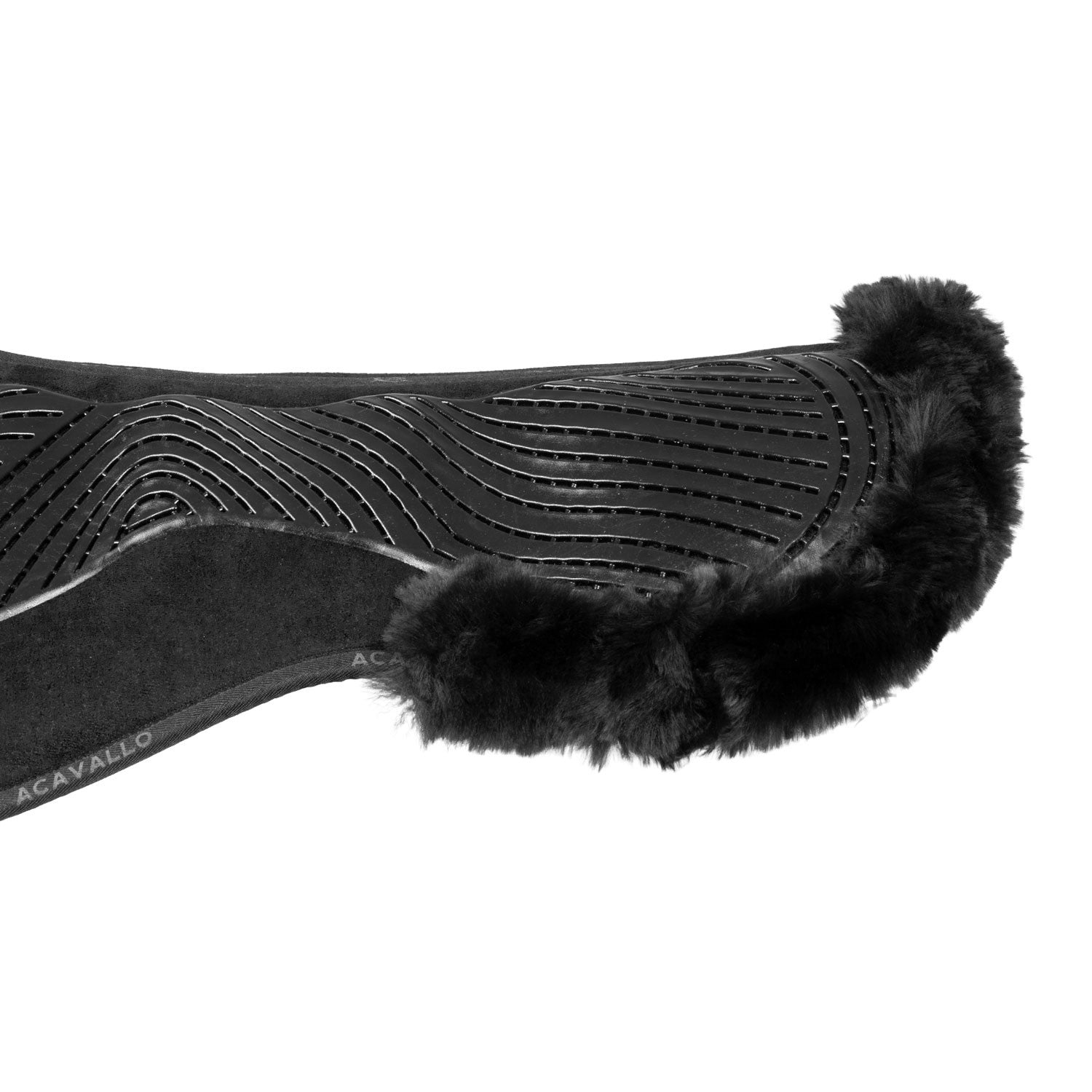 Compensador dressage MF-S JCCS-S CW-CS gamuza oveja cut-out grip gel flat Acavallo - Negro