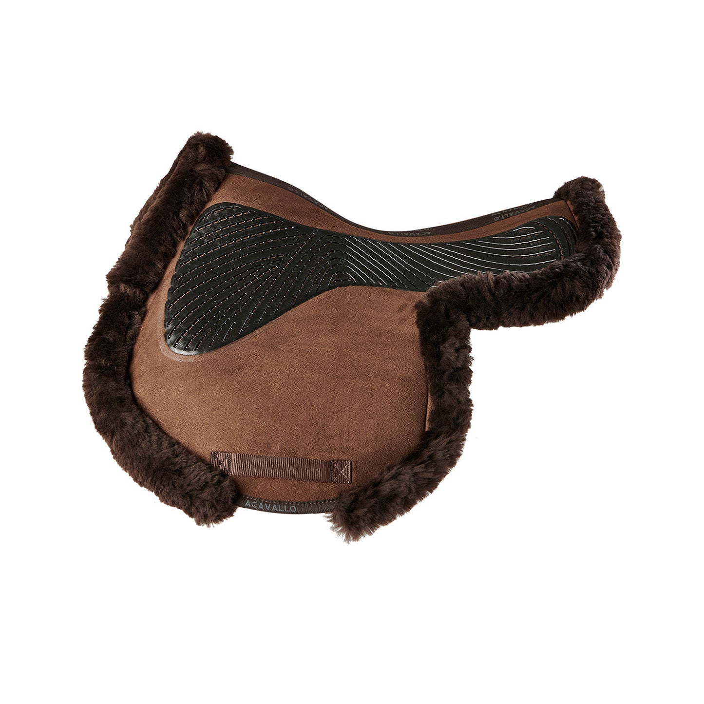 Sillin JS-S con corte CW-CS Numnah twin side grip gel Acavallo - Marrón