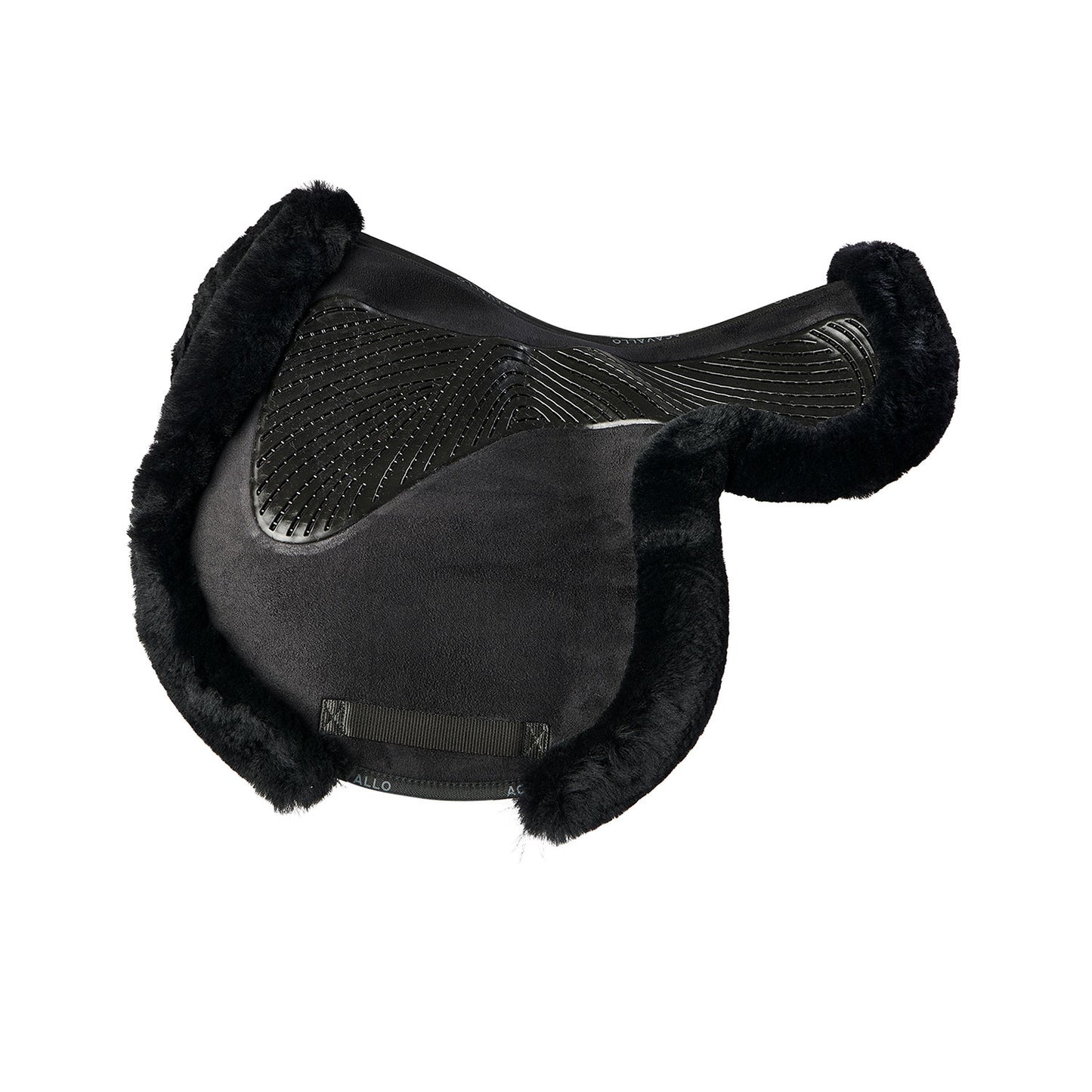 Sillin JS-S con corte CW-CS Numnah twin side grip gel Acavallo - Negro