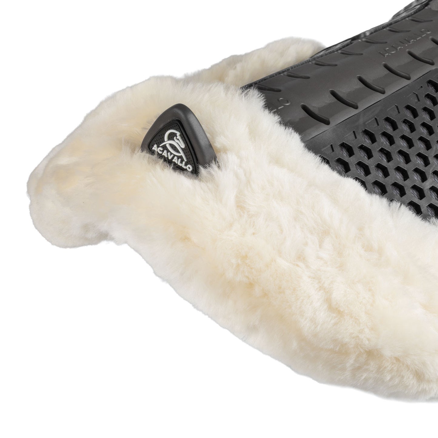 Compensador Pluma EVA withers free Aero Balance gel pad cut out flat con borreguillo Acavallo - Negro