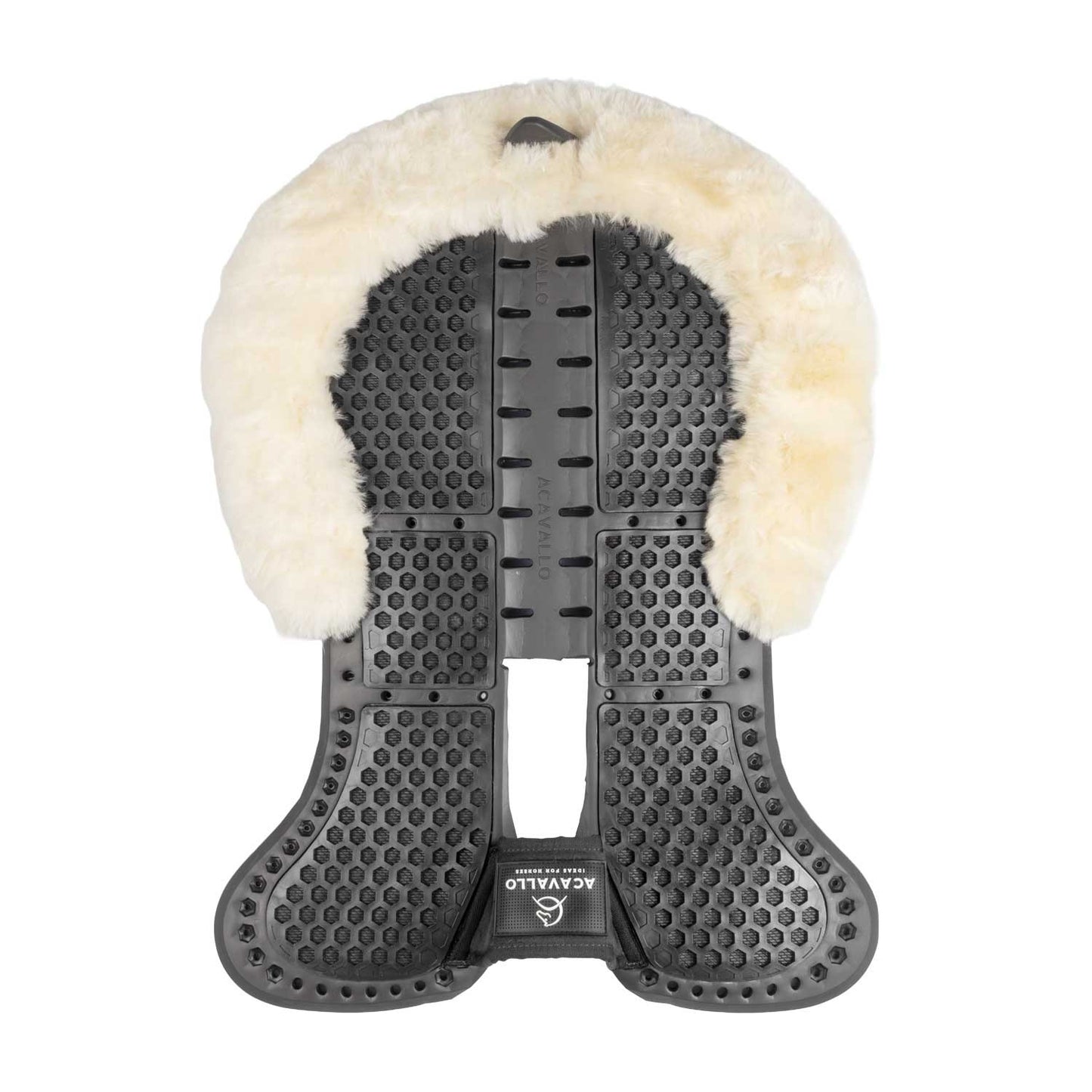 Compensador Pluma EVA withers free Aero Balance gel pad cut out flat con borreguillo Acavallo - Negro