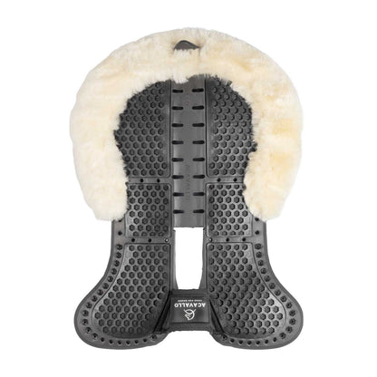 Compensador Pluma EVA withers free Aero Balance gel pad cut out flat con borreguillo Acavallo - Negro