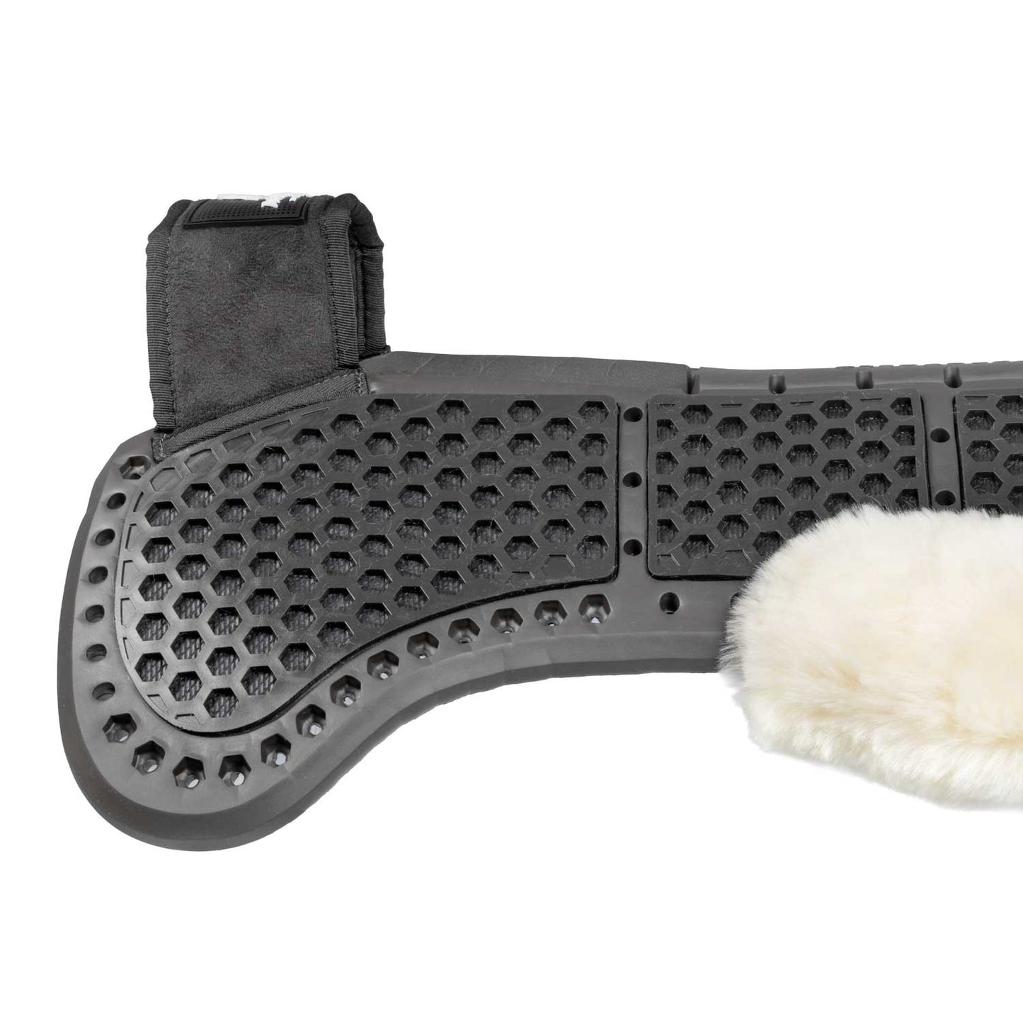 Compensador Pluma EVA withers free Aero Balance gel pad cut out flat con borreguillo Acavallo - Negro