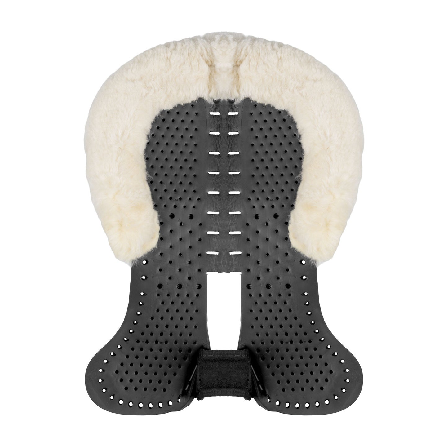 Compensador Pluma EVA withers free Aero Balance gel pad cut out flat con borreguillo Acavallo - Negro