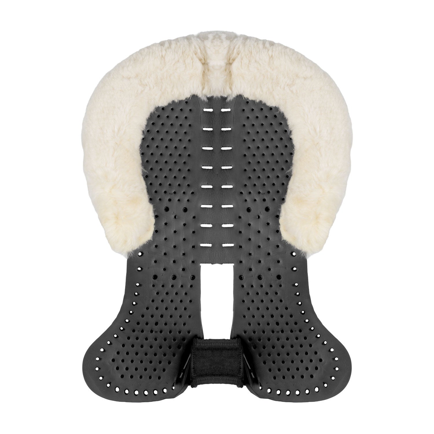 Compensador Pluma EVA withers free Aero Balance gel pad cut out flat con borreguillo Acavallo - Negro