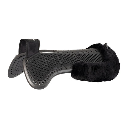 Compensador Pluma EVA withers free Aero Balance gel pad cut out flat con borreguillo Acavallo - Negro