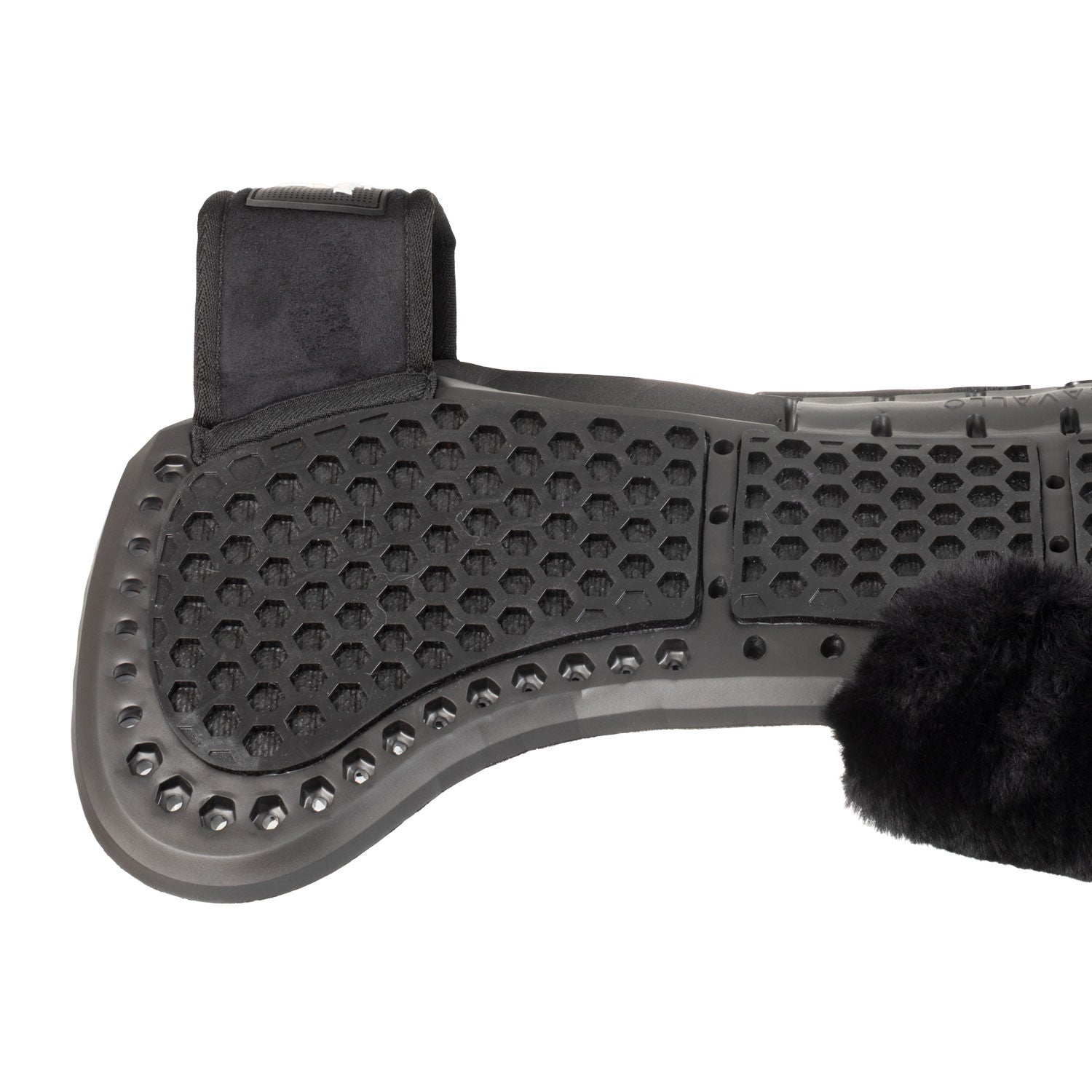 Compensador Pluma EVA withers free Aero Balance gel pad cut out flat con borreguillo Acavallo - Negro