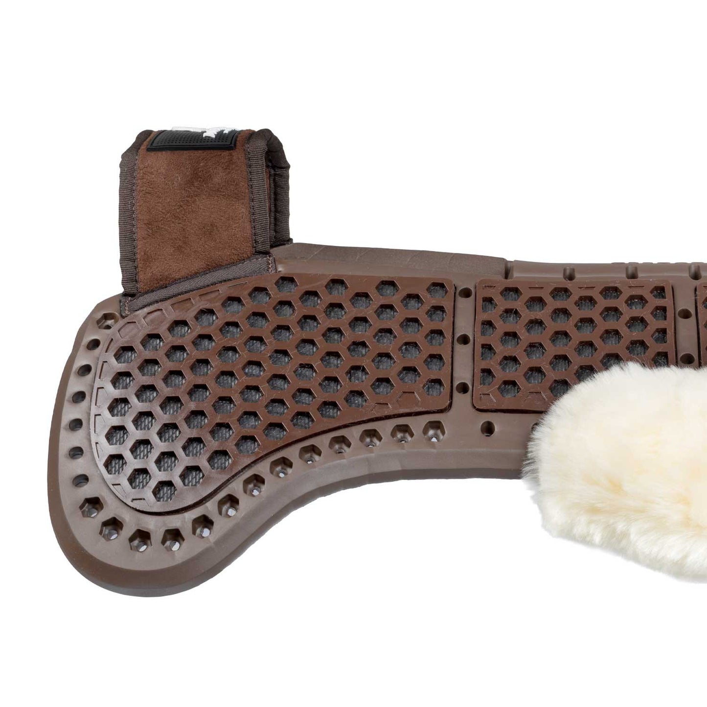 Compensador Pluma EVA withers free Aero Balance gel pad cut out flat con borreguillo Acavallo - Marrón