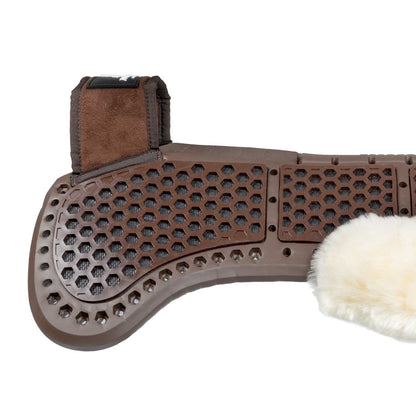 Compensador Pluma EVA withers free Aero Balance gel pad cut out flat con borreguillo Acavallo - Marrón