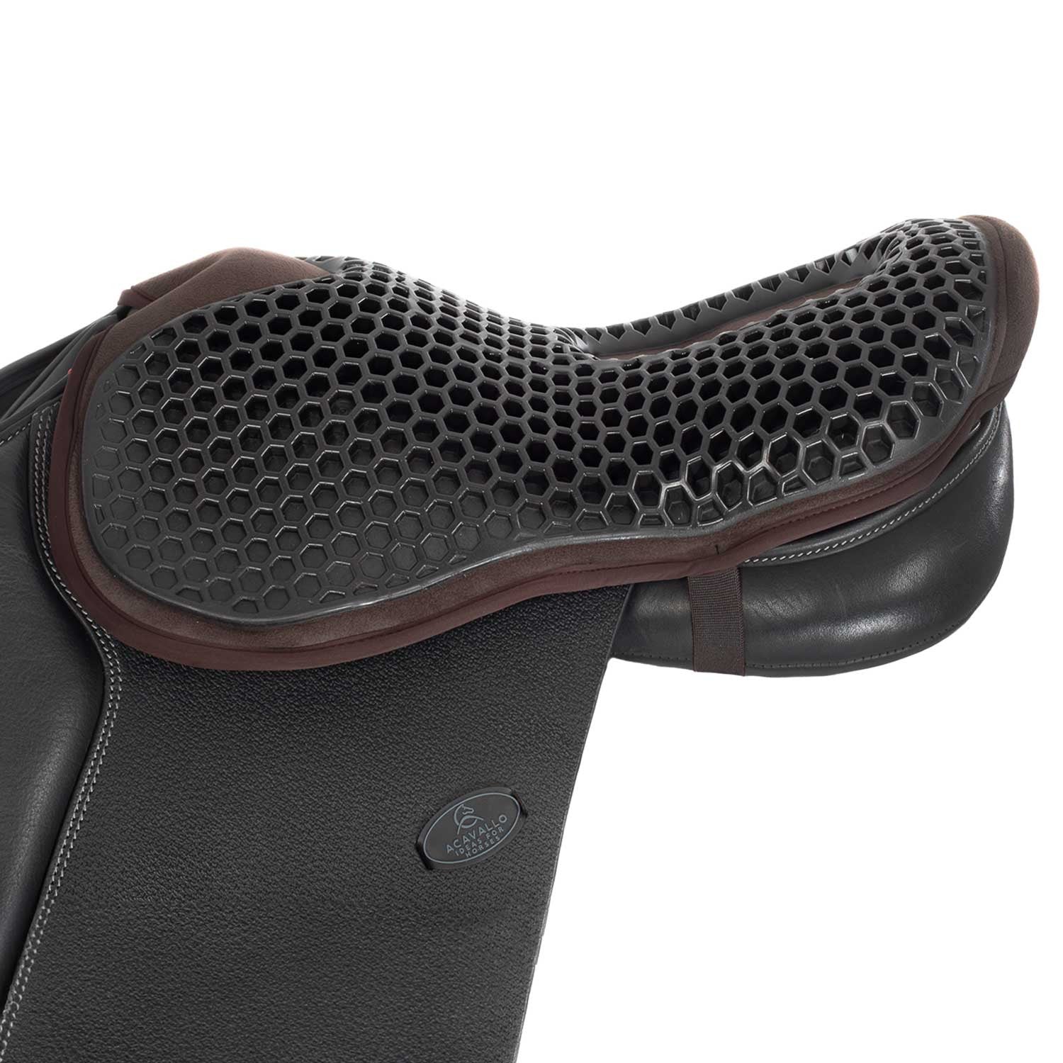 Cubreasiento salto gel-out hexagonal ortho-cóccix Dri-lex 20 mm Acavallo - Marrón