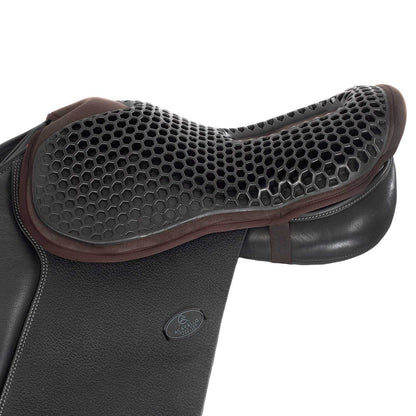Cubreasiento salto gel-out hexagonal ortho-cóccix Dri-lex 20 mm Acavallo - Marrón