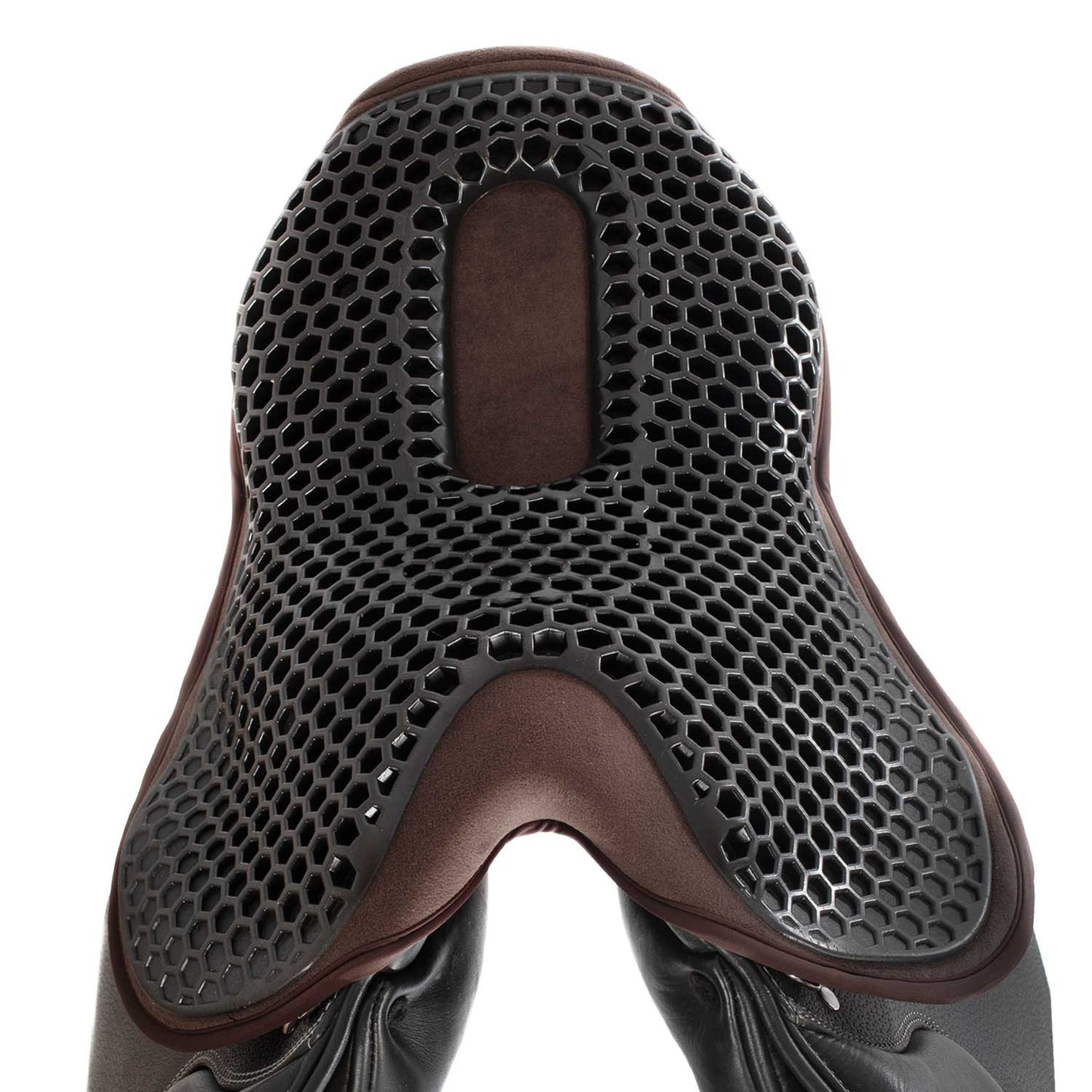 Cubreasiento salto gel-out hexagonal ortho-cóccix Dri-lex 20 mm Acavallo - Marrón