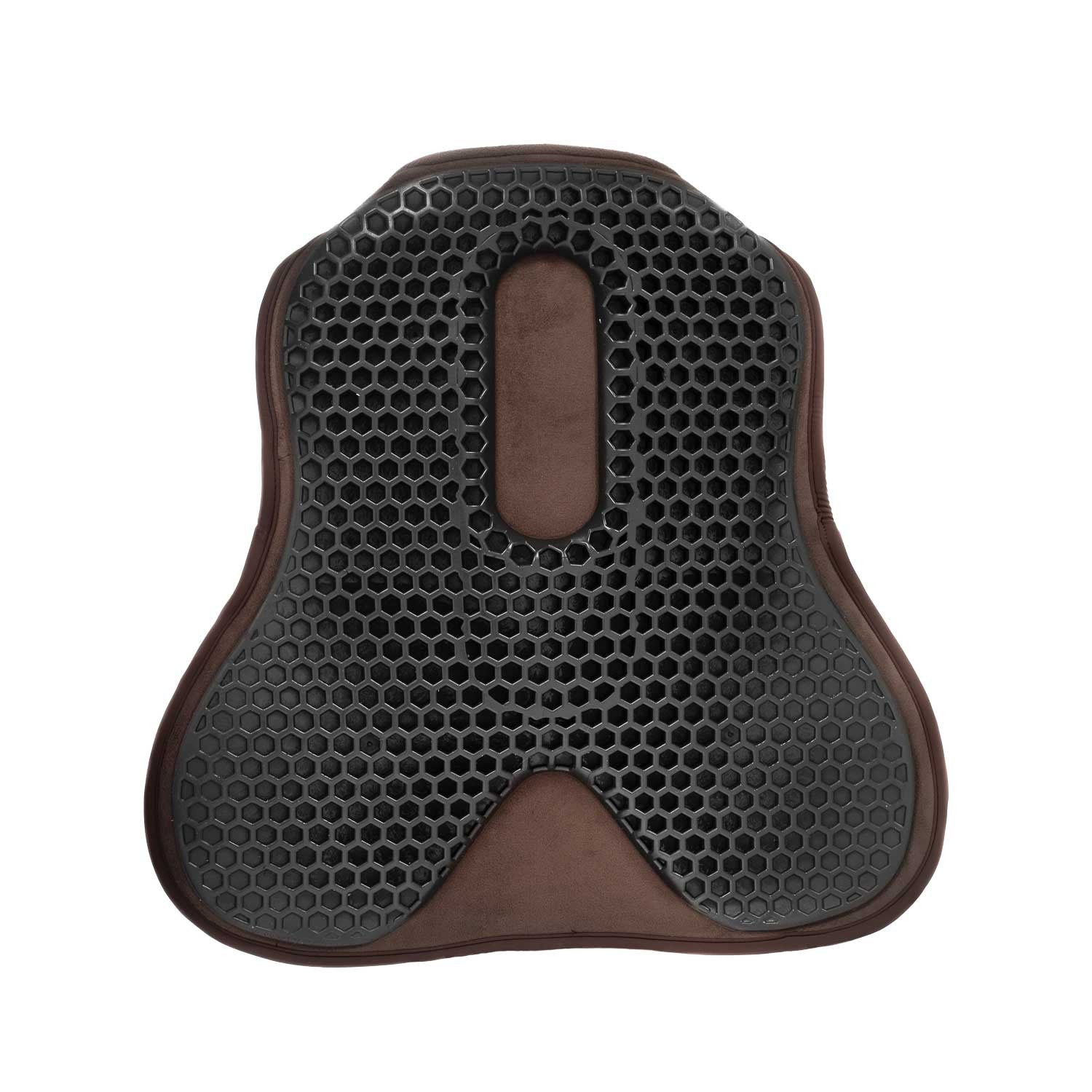 Cubreasiento salto gel-out hexagonal ortho-cóccix Dri-lex 20 mm Acavallo - Marrón