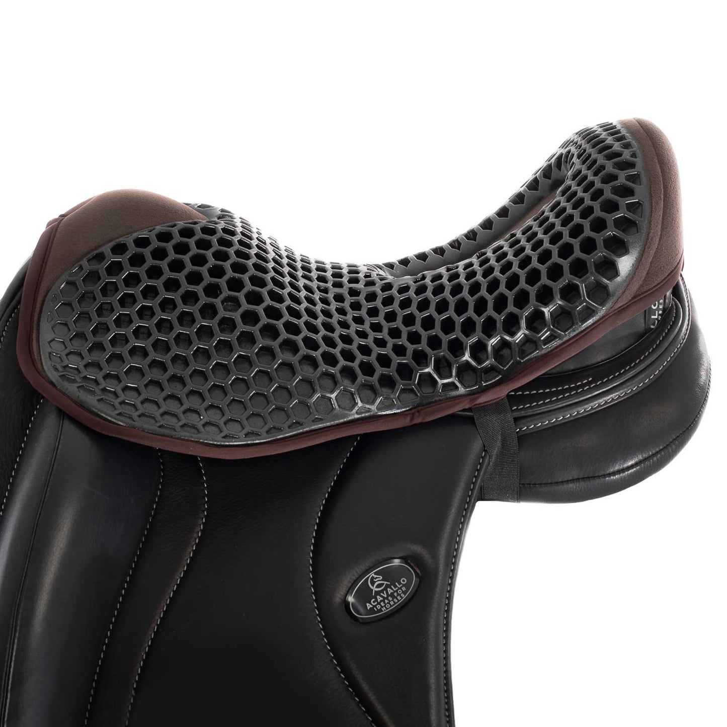 Cubreasiento dressage gel-out hexagonal ortho-coccyx Dri-Lex 20mm Acavallo - Marrón