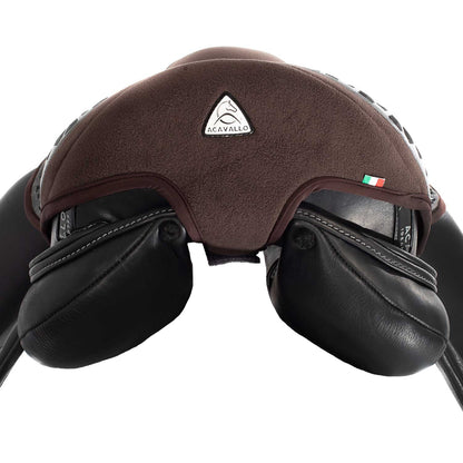 Cubreasiento dressage gel-out hexagonal ortho-coccyx Dri-Lex 20mm Acavallo - Marrón