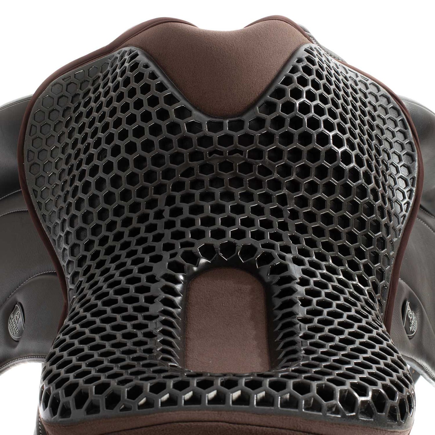 Cubreasiento dressage gel-out hexagonal ortho-coccyx Dri-Lex 20mm Acavallo - Marrón