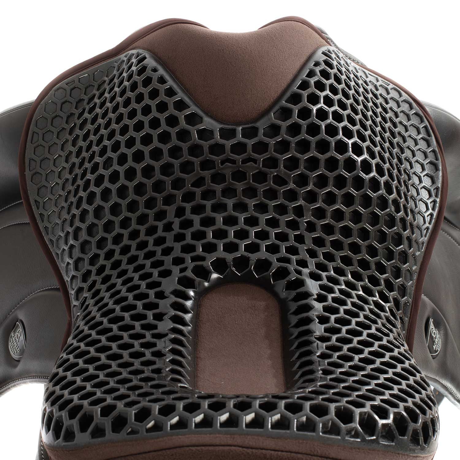 Cubreasiento dressage gel-out hexagonal ortho-coccyx Dri-Lex 20mm Acavallo - Marrón