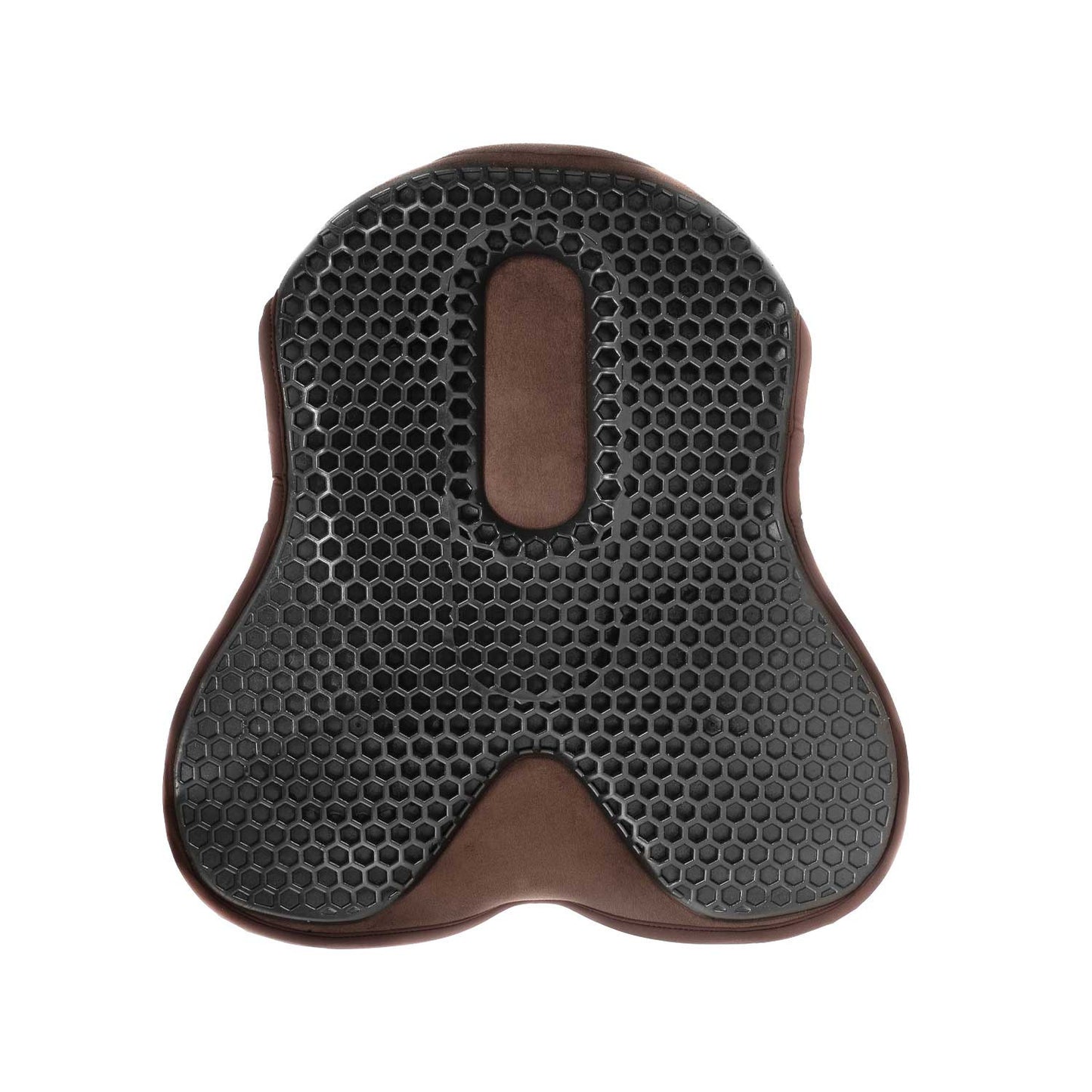 Cubreasiento dressage gel-out hexagonal ortho-coccyx Dri-Lex 20mm Acavallo - Marrón